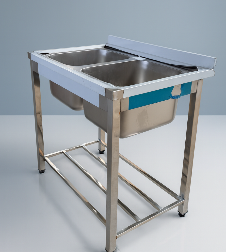 سینک دو لگن پرسی صنعتی